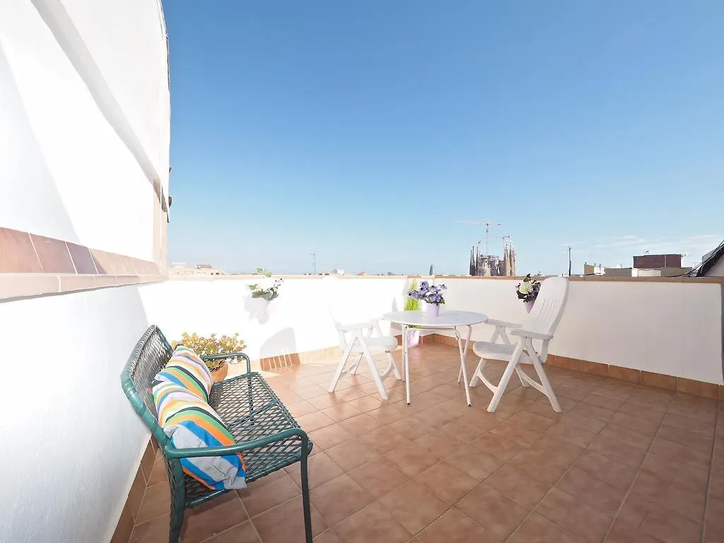 Sagrada Familia Attic Terrace Barcelona Views Lägenhet